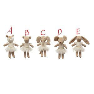 Plush Ballerina Animal! FIVE Styles! NEW!!!